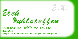 elek muhlsteffen business card